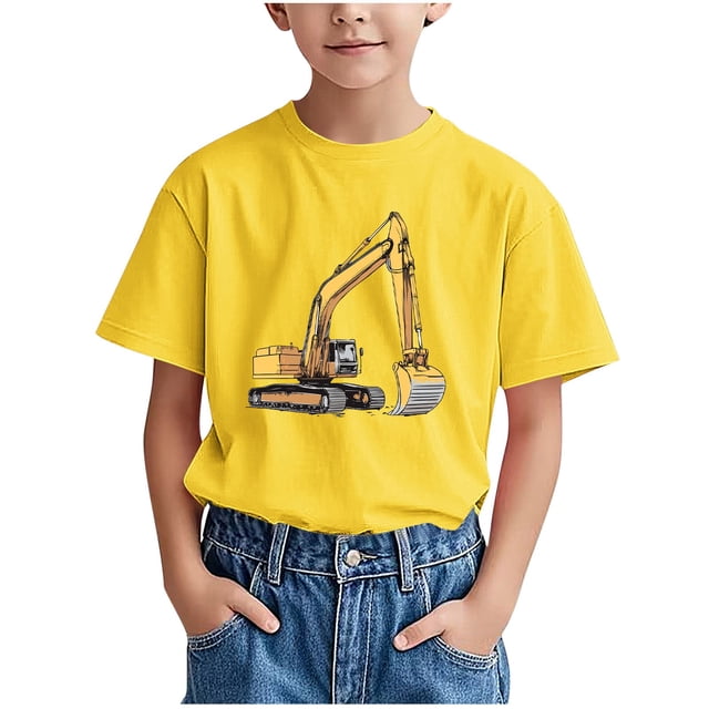 WRKEKC T-Shirts d'Été pour Garçons, T-Shirts Décontractés pour Garçons, T-Shirts Polyvalents Décontractés à Manches Courtes pour Enfants avec Motif Imprimé et Col Rond