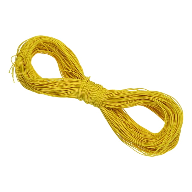 Uxcell Elastic Cord Heavy Stretch String Rope for Crafting DIY Sewing Hook Straps Camping Tie Down Strap Lemon Yellow 1mm x 100m