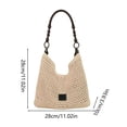 thumbnail image 3 of Woven Openwork Knitted Beach Handbag For Women Large Capacity Sports Bag With Adjustable Shoulder And Underarm Carrying Straps, 3 of 6