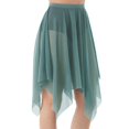 thumbnail image 1 of CHUANK Handkerchief Hem Mesh Wraps Ballet Classwear Dance Skirt Competition Performance Clothes with Elastic Waistband, 1 of 7