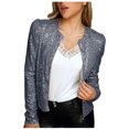 thumbnail image 2 of Meichang Blazer à Paillettes pour Femmes Veste à Paillettes Décontractée à Manches Longues Scintillante de Fête Brillante Manteau Ouvert Veste Courte pour Femmes, 2 of 7