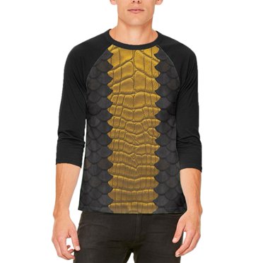 Halloween Black Dragon Costume Mens Raglan T Shirt