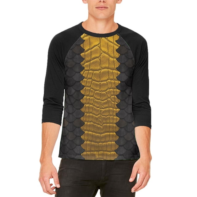 Halloween T-Shirt Raglan pour Homme Noir Dragon Costume