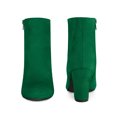 thumbnail image 2 of Unique Bargains Bottines à Talons Hauts Épais à Bout Rond pour Femme Vert (Taille 8), 2 of 6