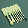 thumbnail image 2 of 8-Piece Makeup Brush Set: Macaron Series, PU/Wood, Portable, for Daily Makeup, 2 of 2
