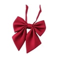 thumbnail image 1 of Xfvqtps Girls Bow Tie Solid Color Bowties Adjustable Neckties for Uniform School Party Wine, 1 of 4