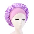 thumbnail image 2 of Polyester Wide Band Nightcap Strechable Sleeping Hat Women Bedroom Protective Bonnet Tool, 2 of 5
