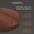 thumbnail image 4 of COZAYH Petite Table d'Appoint Ronde sur Piédestal, Mobilier de Salon, Espresso Clair, 4 of 12