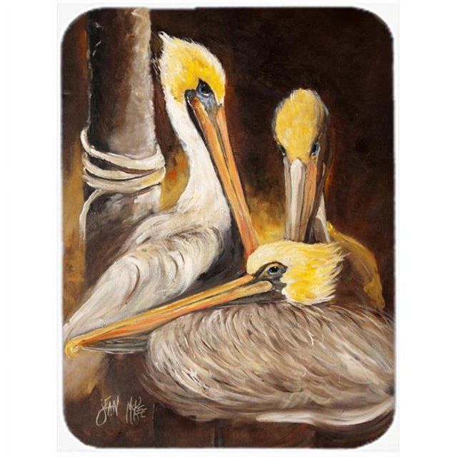 Carolines Treasures JMK1146LCB Brown Pelicans Glass Cutting Board- Large