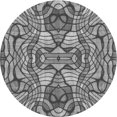thumbnail image 1 of Ahgly Company Tapis Rond Lavable en Machine Intérieur Transitionnel Gris Foncé, 8 Pieds Rond, 1 of 7