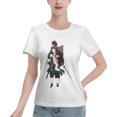 thumbnail image 1 of T-Shirt Basique à Manches Courtes pour Femmes Demon Slayer : Tanjirou et Nidouzi, 1 of 6