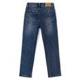thumbnail image 2 of KIDSCOOL SPACE Big Boys Jeans,Elastic Band Inside Simple Design Denim Pants,Light Blue,12-13 Years, 2 of 6
