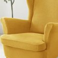 thumbnail image 2 of Baohd 3pcs/set Easy To Clean Sofa Cover With Elastic Band And Refresh Wingback Chair And Ottoman Stool dark coffee, 2 of 6