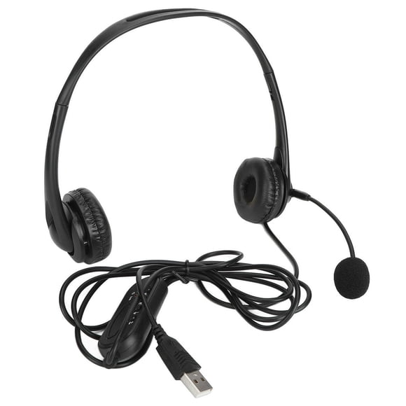 SNNROO Customer Service Noise Headset Hands Free Stereo Corded Binaural PC Cancelling Headphone Profession Service Headset USB Headset For Phone Sales