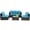 Turquoise, variant on Costway 5PCS Patio Rattan Furniture Set Cushioned Sofa Chair Coffee Table Navy