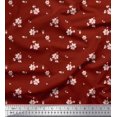 thumbnail image 1 of Soimoi Moss Georgette Fabric Leaves & Magnolia Floral Decor Fabric Printed Yard 42 Inch Wide, 1 of 5