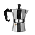thumbnail image 2 of Moka Pot, Scalding Proof Plastic Handle Aluminum Alloy European Style Streamlined Grip Italian Coffee Maker Slender Shape with Metal Filter for Kitchen 1 Cup 50ml,2 Cup 100ml,3 Cup, 2 of 5