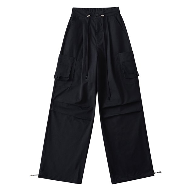 FAIWAD Women's High Waist Straight Wide Leg Drawstring Palazzo Pants with Pockets