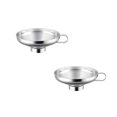thumbnail image 1 of Oleegame 2PC Stainless Canning Funnel Lightweight Wide Mouth Jar Funnel With Handle Suitable For Wide Mouth And Conventional Jar Food Grade Metal Jam Kitchen Tools, 1 of 9