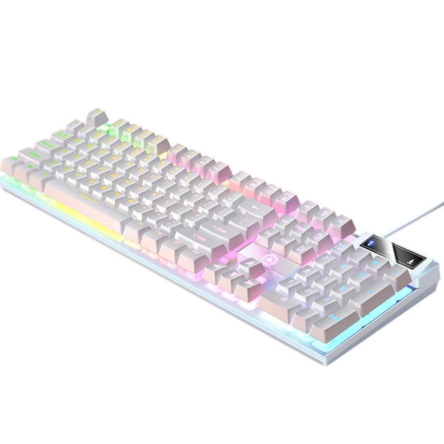 Miulika Clavier d'Éclairage à DEL Commandes Multimédias Jeu Blanc
