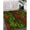 thumbnail image 3 of Ahgly Company Tapis d'Intérieur Lavable en Machine Carré Transitionnel Noir Brun, 6 Pieds Carré, 3 of 7