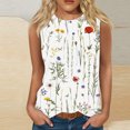 thumbnail image 4 of LSLJS Fashion Women Sleeveless Printed Garment Comfortable Breathable V-Neck Blouses Tops, Womens Tank Tops, 4 of 4