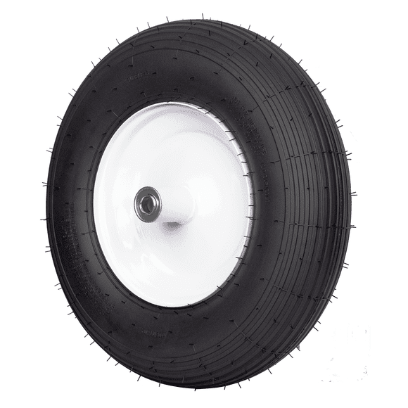 Hi-Run Ribbed 4.00-6 4PR Wheelbarrow Tire Assembly 5/8" Axle Bore