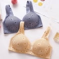 thumbnail image 5 of Women Sexy Lace Back Button Shaping Cup Adjustable Shoulder Strap Large Size Underwire Bra, 5 of 5