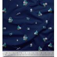 thumbnail image 2 of Soimoi Moss Georgette Fabric Floral & Leaves Panel Print Sewing Fabric Yard 42 Inch Wide, 2 of 3