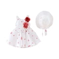 thumbnail image 1 of Vêtements d'Été pour Bébés Filles, Tout-Petits, Mignon, Sans Manches, Robes à Imprimé Floral, Ensemble avec Chapeau, Robe de Plage pour Enfants, 1 of 7