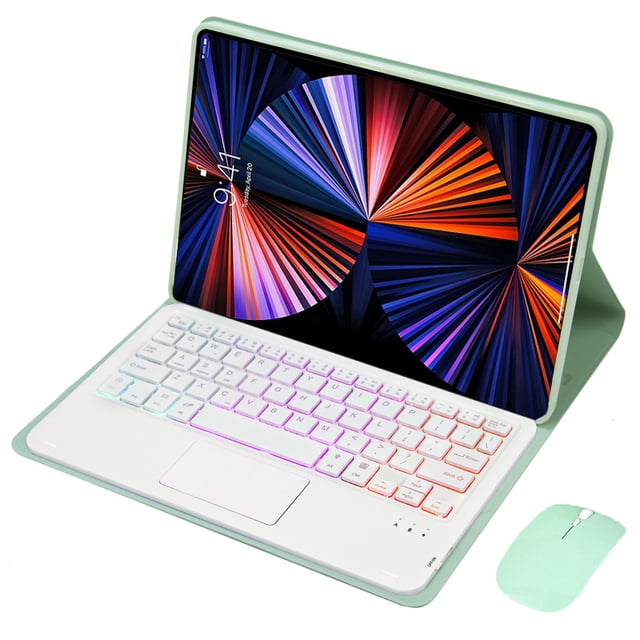 Case for Lenovo Tab M10 FHD Plus 10.3'' Tablet Wireless Keyboard TB-X606F TB-X606X Magnetic Touchpad Backlight Keyboard Cover mint with mouse German(QWERTZ)