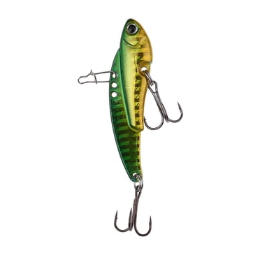 Dvkptbk Road Bait 1Pcs Appât Dur en Métal Vib Coulant en Plomb 2 Hameçons Triples 6cm 20G Pêche