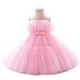 thumbnail image 4 of EGNMCR Robes de Soirée pour Femmes, Robes Formelles pour Femmes, Robes de Cocktail pour Femmes Robe Fille Robe Tout-Petit Filles Tulle Broderie Strass Nœud Robe de Fête d'Anniversaire Longues Robes Robe Fille, 4 of 9