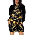 thumbnail image 1 of Robe Longue Funicet pour Femmes Été, Robe à Manches Longues, Robe à Capuche à Capuche de Noël pour Femmes Mode Décontractée Imprimée avec Poche, Robe de Noël pour Femmes, Robe à Manches 3/4 pour Femmes, 1 of 6