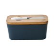 thumbnail image 4 of Tnarru Ceramic Butter Dish Cheese Butter Storage Box Practical Butter Container Butter Holder Box for Tools Refrigerator Dining Room Blue, 4 of 8