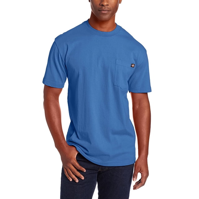 Dickies Mens Short Sleeve Heavyweight Crew Neck, 4XL, Royal Blue