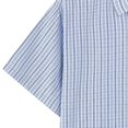 thumbnail image 5 of JDQJBZ Mens Hooded Shirt Check Print Short Sleeve Button Front Casual Summer Tee, 5 of 5