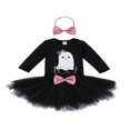 thumbnail image 1 of Barboteuse Imprimée Dessin Animé Halloween, Jupe en Tulle avec Bandeau, 1 of 9