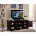 Leick Riley Holliday Verre de bronze 60" TV Stand dans la cerise au chocolat