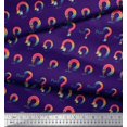 thumbnail image 2 of Soimoi Purple polyester Crepe Fabric Text & Paint Brush Art & Craft Print Sewing Fabric Yard 52 Inch Wide, 2 of 3
