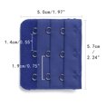 thumbnail image 3 of INSPIRE CHIC Rallonges de Soutien-Gorge pour Femmes à 3 Crochets 3 Rangées Bretelle de Soutien-Gorge Extensible Boucle Crochets Bande de Soutien-Gorge Bleu Royal 5, 3 of 5