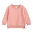 thumbnail image 1 of cfhntfmh Chandail pour Filles Garçons Molleton Confortable Col Rond Manches Longues Chandail de Base Doux Extensible Fente Latérale à Capuche, 1 of 6