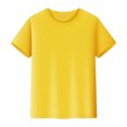 thumbnail image 1 of Hiiyo Men's Quick Drying T-Shirt Solid Color Short Sleeve T Shirt, Yellow, 1 of 7