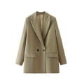 thumbnail image 2 of Pompotops Women's Fashion Casual Spring Summer Solid Color Long Sleeve Blazer Clearance, 2 of 3