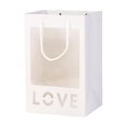 thumbnail image 2 of Paper G Ift Bag, Day Gift for Girlfriend Flower Tote Bag Transparent Window Opening Gift Bag, 2 of 6