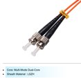 thumbnail image 3 of Unique Bargains 2 Meters 6.5Ft Fiber Patch Cable Multimode ST-ST OM1 LSZH Fiber Optic Jumper Orange For Network Transceiver,1Pcs, 3 of 6