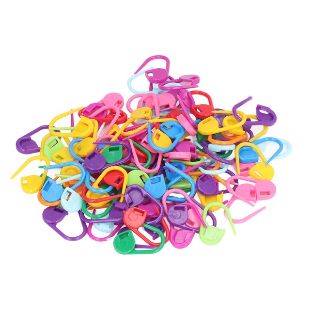 Ccdes Stitch Markers,Knitting Markers,100pcs Stitch Markers Box Packaging Colorful Plastic Material Crochet Locking Markers For Marking Counting