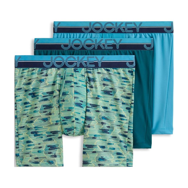 Jockey Boxeur-Brief Extensible en Microfibre Infinite Cool pour Hommes 6 Po - Lot de 3