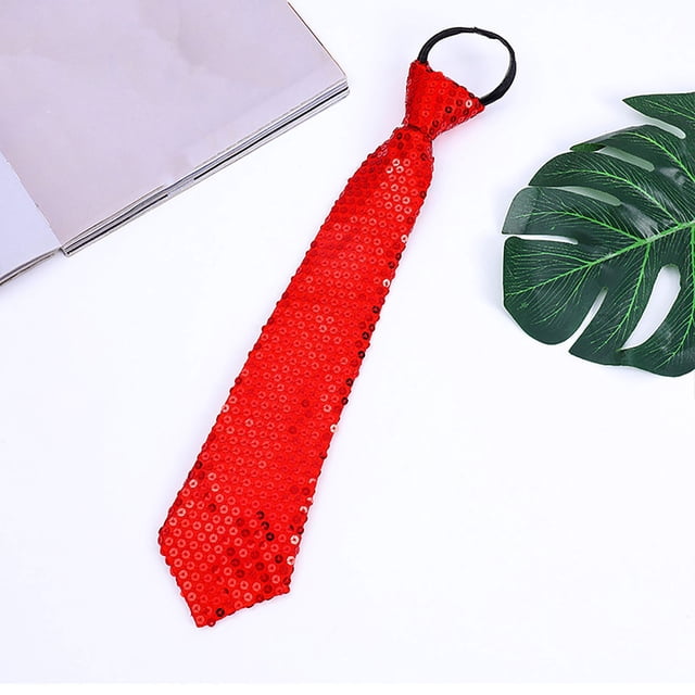 Accessoire de Scène de Carnaval pour Hommes et Femmes, Cravate Réglable à Paillettes