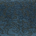 thumbnail image 2 of 25-inch Double-corded Patterned Tapestry Square Floor Pillow with Insert, Blue Floral, 2 of 2